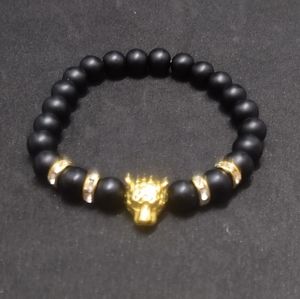 Panther head beaded bracelet